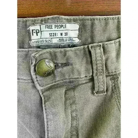 Free People Mid-Rise Skinny Jeans Distressed Gray Women size 30 - Picture 4 of 8